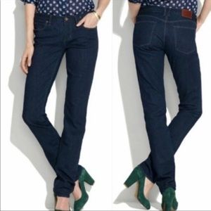 J. Crew dark mid rise straight jeans 27